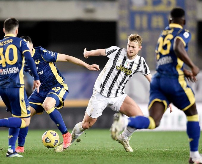 Juventus gagal meraih tiga poin di kandang Verona. (Foto: AP) 