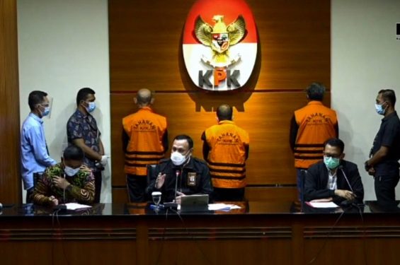 Komisi Pemberantasan Korupsi (KPK) merilis dugaan kasus korupsi Gubernur Sulawesi Selatan (Sulsel) Nurdin Abdullah, Minggu 28 Februari 2021 dini hari WIB. (Foto: Istimewa)