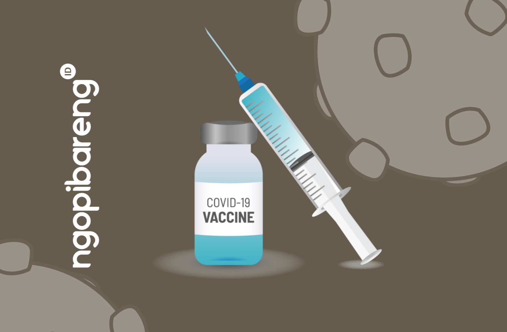 Ilustrasi vaksin Covid-19 untuk vaksinasi masyarakat Indonesia pada 2021 mendatang. (Grafis: Fa Vidhi/Ngopibareng.id)