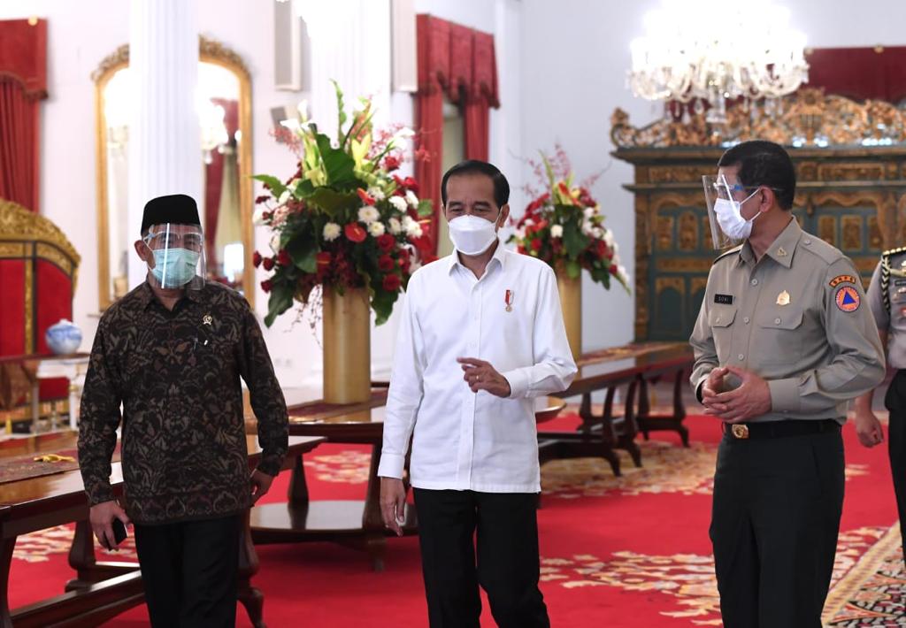 saat membuka Rapat Koordinasi Nasional Penanggulangan Bencana Tahun 2021 di Istana Negara, Jakarta, Rabu, 3 Maret 2021. (Foto: Setpres)