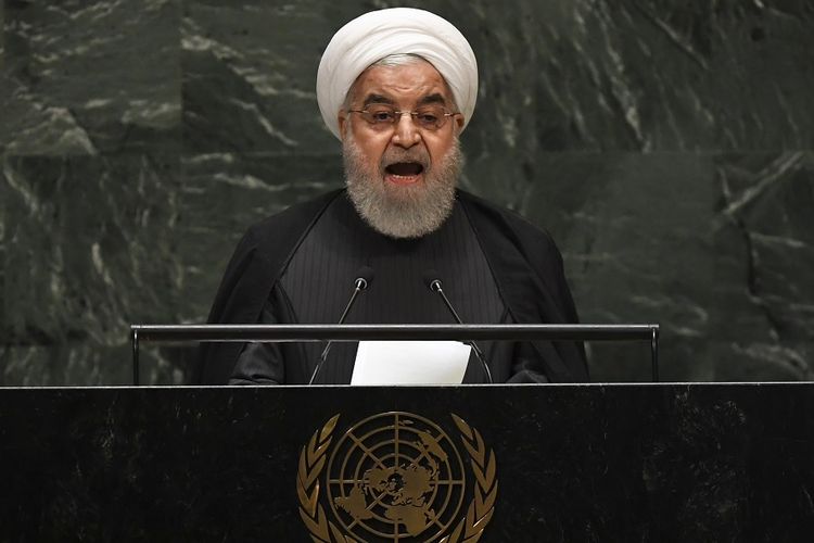 Presiden Iran Hassan Rouhani  ketika di forum PBB. (Foto: reuters)