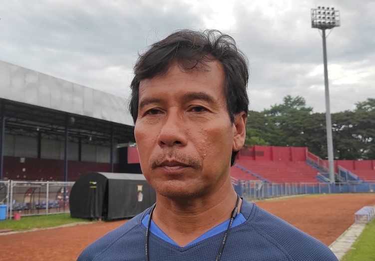 Alfiat, asisten pelatih Persik kediri. (Foto: Fendy Plesmana/Ngopibareng.id)