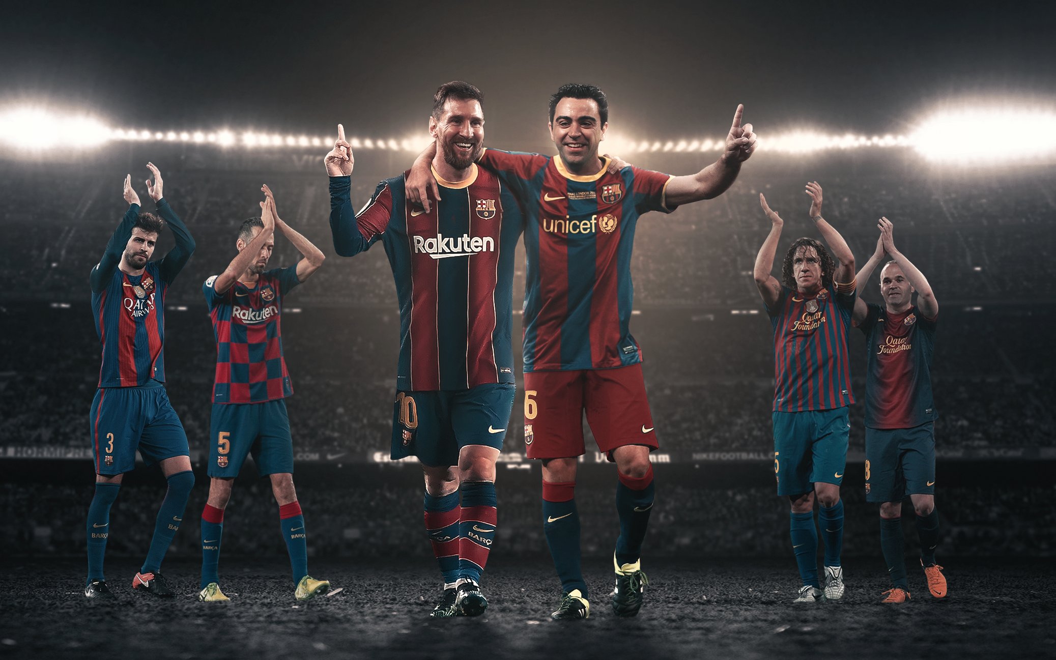 Lionel Messi akan melampaui rekor Xavi jika tampil lawan Real Sociedad pekan depan. (Foto: Twitter/@FCBarcelona)