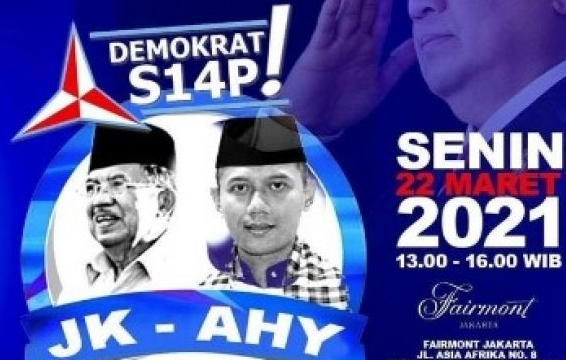 Beredar poster deklarasi dan dukungan JK-AHY sebagai calon presiden dan calon wakil presiden (capres dan cawapres) pada Pilpres 2024. (Foto: Istimewa)