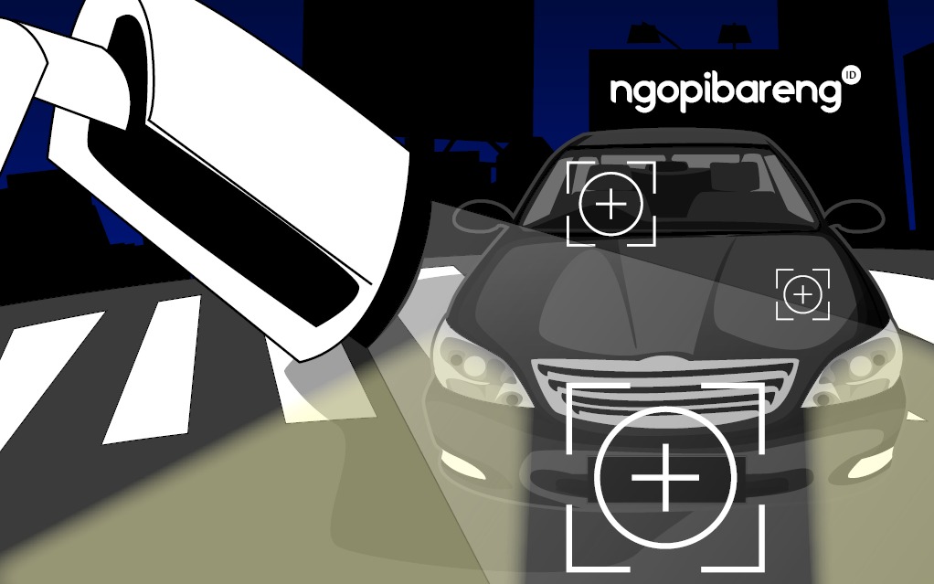Ilustrasi Electronic Traffic Law Enforcement (ETLE) resmi berlaku di 12 Polda. (Grafis: Fa Vidhi/Ngopibareng.id)