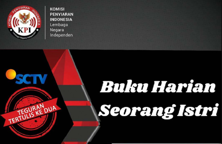 Komisi Penyiaran Indonesia (KPI) memberi teguran kedua untuk sinetron Buku Harian Seorang Istri. (Foto: Instagram @kpipusat)