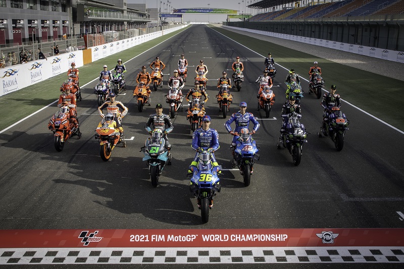 MotoGP Qatar diikuti oleh 22 pembalap. (Foto: Twitter MotoGP)