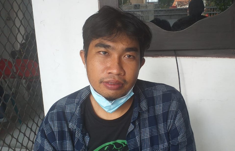 Nurhadi, jurnalis Tempo yang mengalami kekerasan saat melakukan kegiatan jurnalistik. (Foto: Dok Ngopibareng.id)