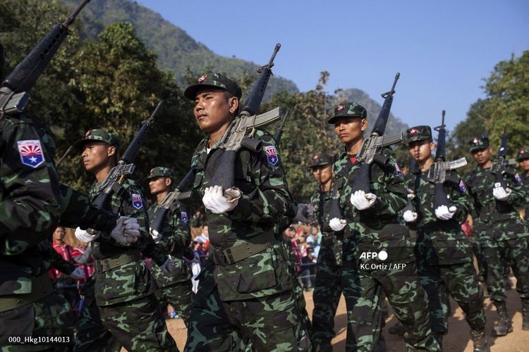 Kekuatan kelompok etnis bersenjata di Myanmar. (Foto: afp)