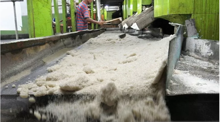 Ilustrasi pekerja memproduksi gula di PTPN XI Pabrik Gula (PG) Panji, Situbondo, Jawa Timur. (Foto: Antara/Seno)