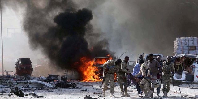 Korban ledakan bom bunuh diri, kerpa terjadi di Somalia. (Foto: afp)