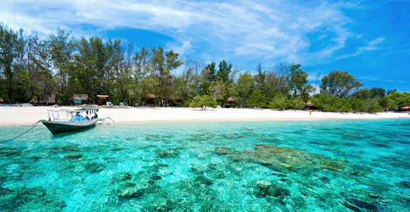 TERINDAH: Pantai Gili Meno di Lombok masuk terindah di dunia.