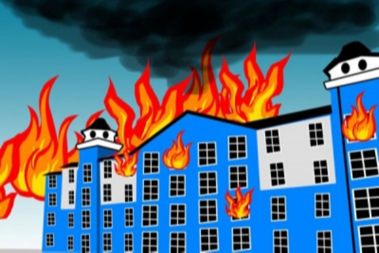 Gedung DPR Papua Terbakar