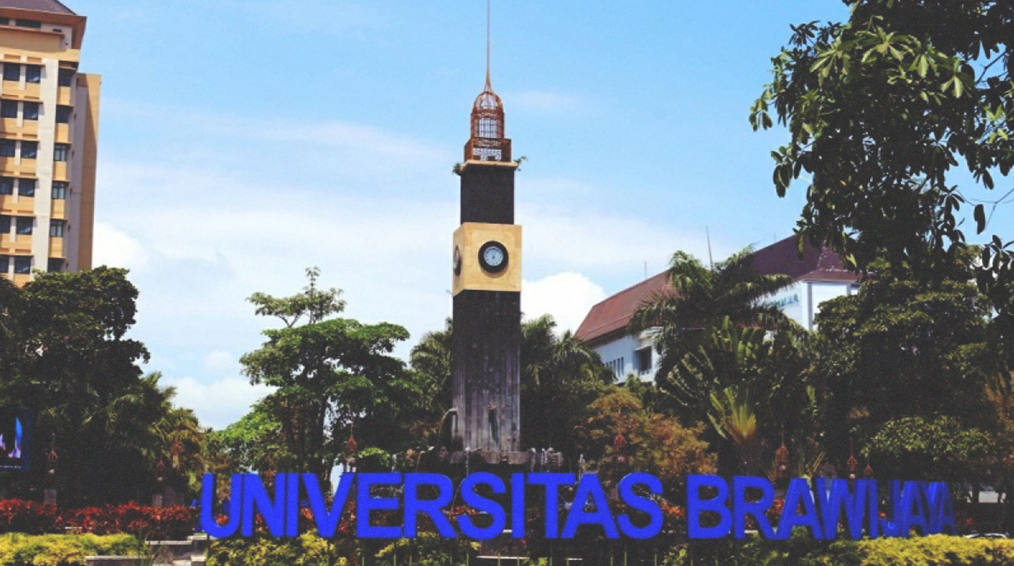 Bundaran Tugu Universitas Brawijaya, Malang, Jawa Timur (Foto: Lalu Theo/ngopibareng.id)