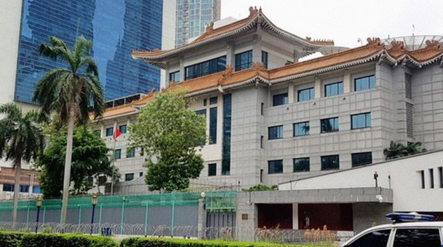 Kantor Kedutaan Besar China di Jakarta. (Foto:Antara)