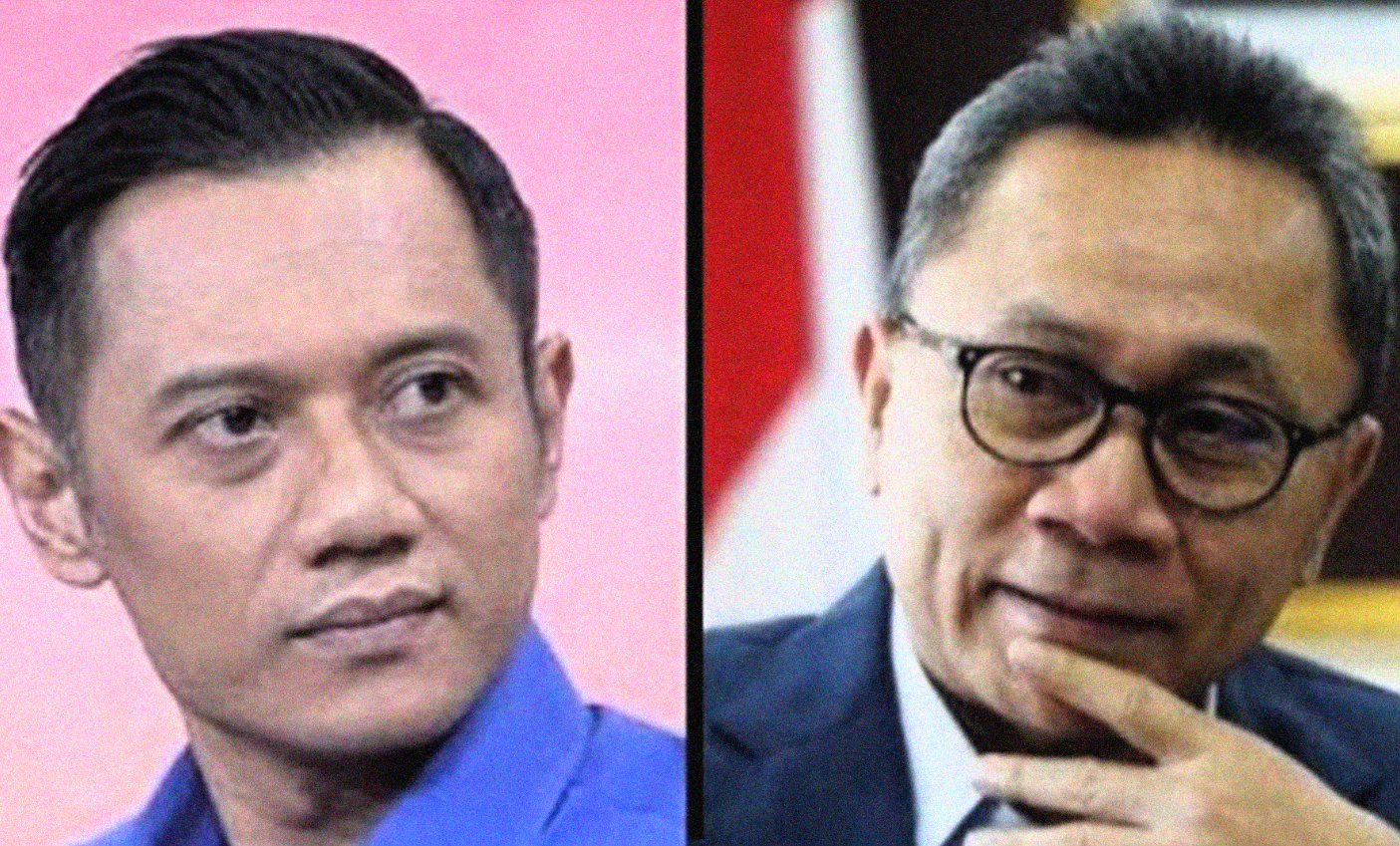 Ketua Umum DPP Partai Demokrat AHY (kiri) dan Ketua Umum DPP PAN Zulkifli Hasan. (Ngopibareng)