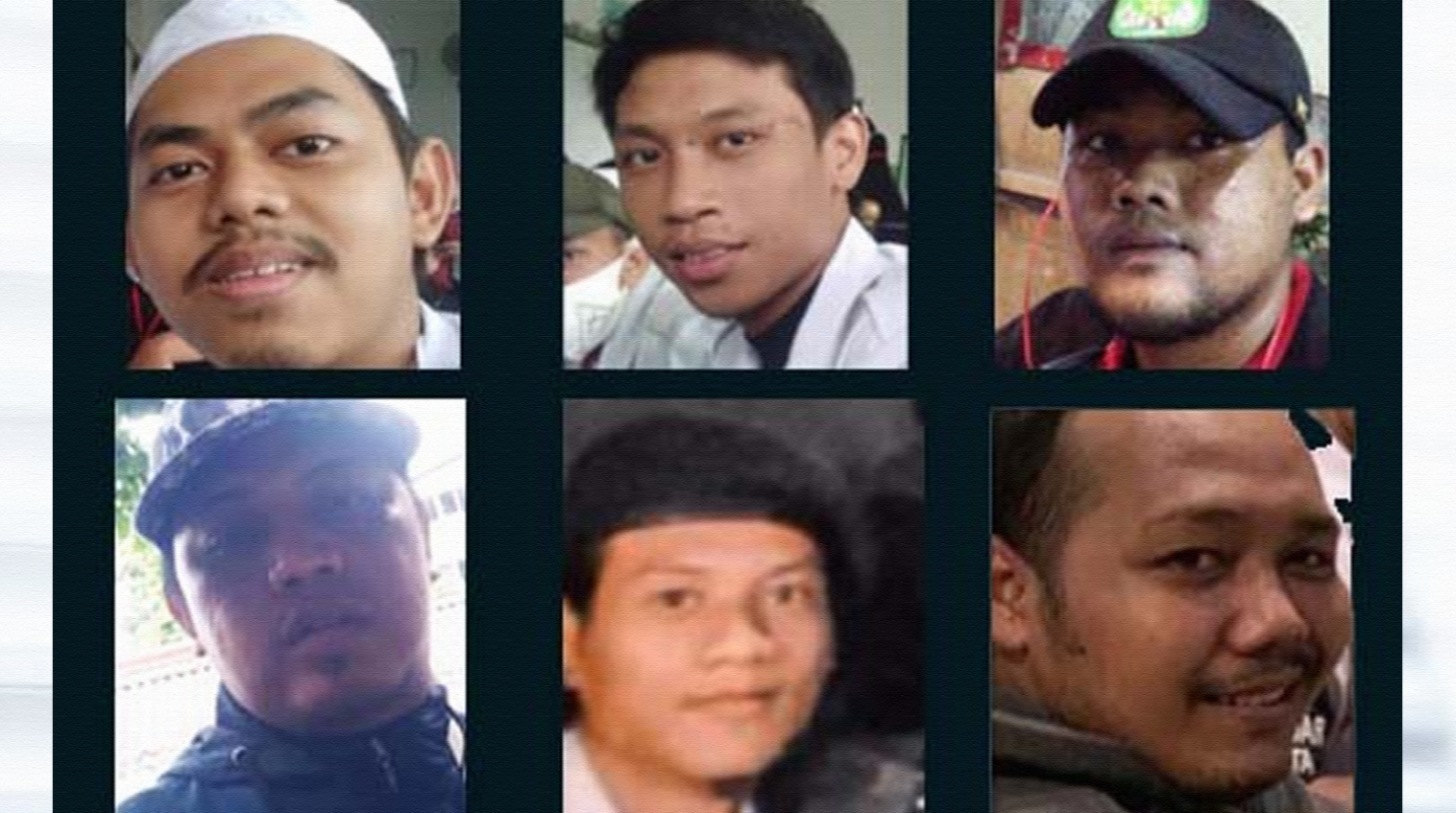 Enam orang pengawal Rizieq Shihab yang meninggal dirembak polisi; Fais, Ambon, Andi, Reza, Lutfil dan .Kadhavi. (Foto:Istimewa)