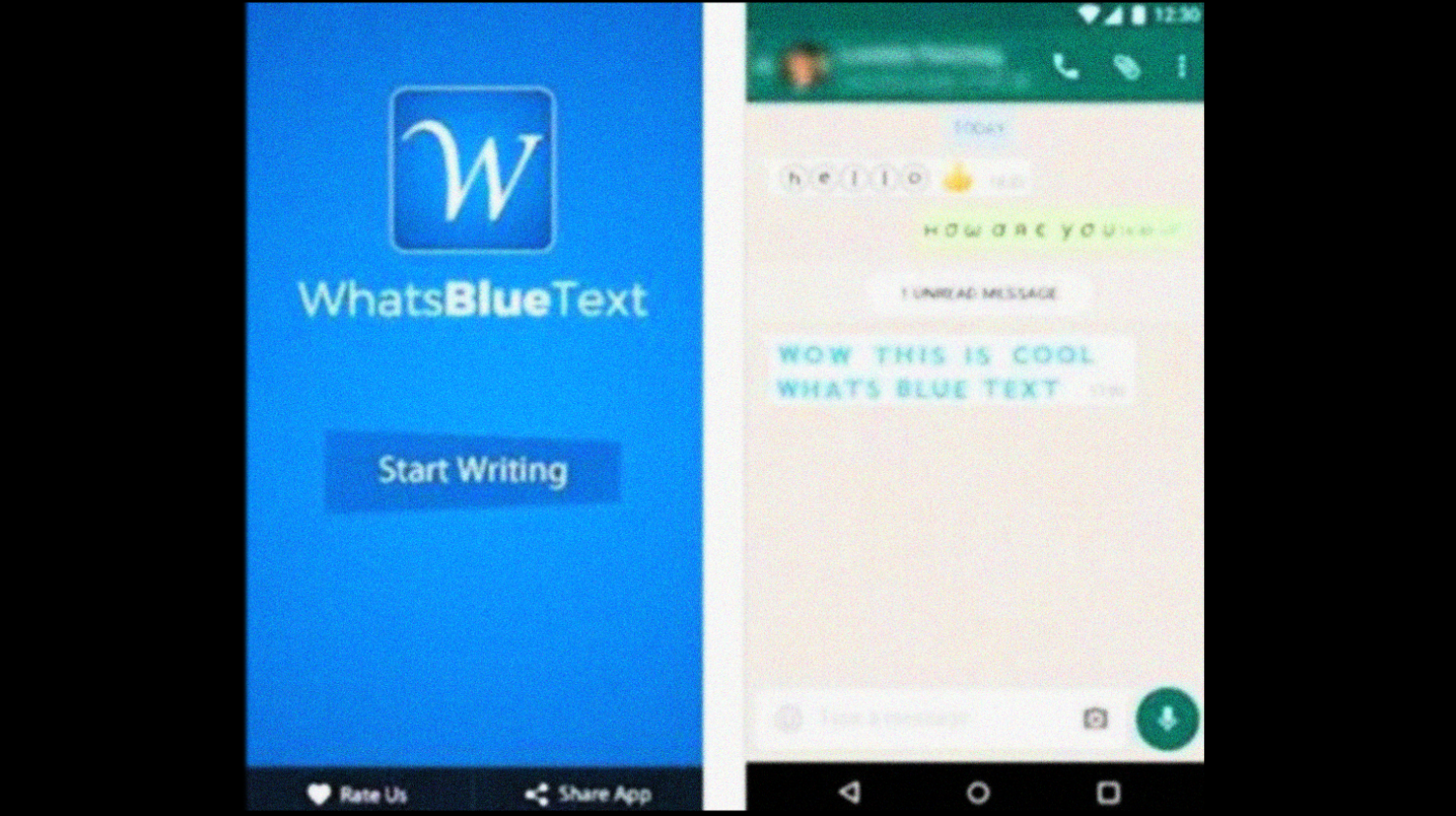 Aplikasi  WhatsBlue Text untuk WhatsApp. (Foto: Google Play Store)