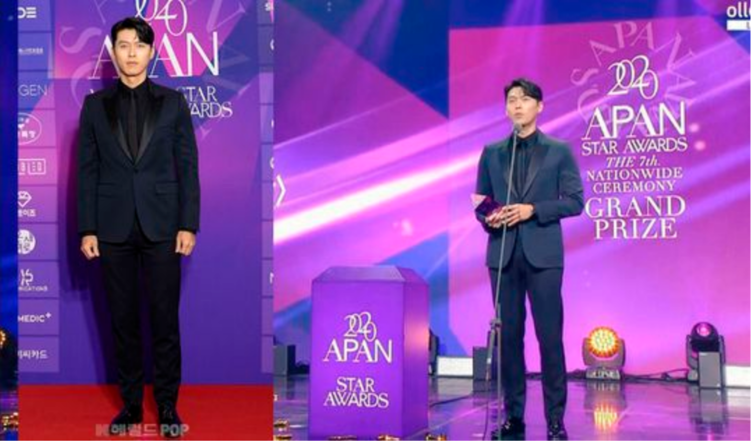Hyun Bin meraih Daesang APAN Star Awards 2020. (Foto: APAN Star Awards 2020)