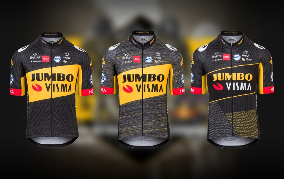 Tiga desain jersey tim Jumbo-Visma untuk Tour de France 2021. (Foto: Istimewa)