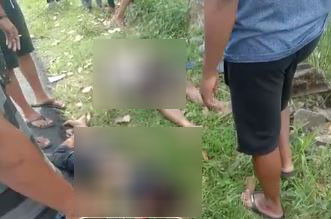 Tiga anak SD boncengan tiga ngebut dan nyungsep ke sungai di Desa Karangrejo, Boyolangu, Tulungagung. Satu anak meninggal. (Foto: Istimewa)