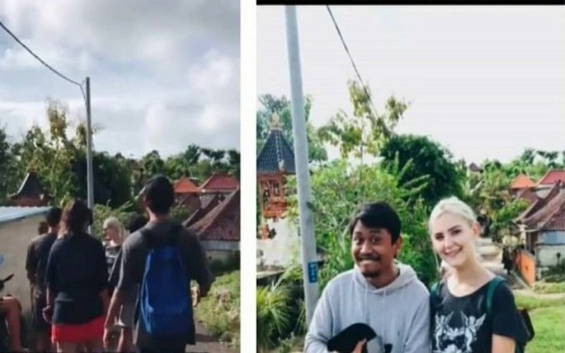 Eva Elfie, bintang film porno Rusia berkunjung ke Bali disambut puluhan pemuda. (Foto: Instagram)