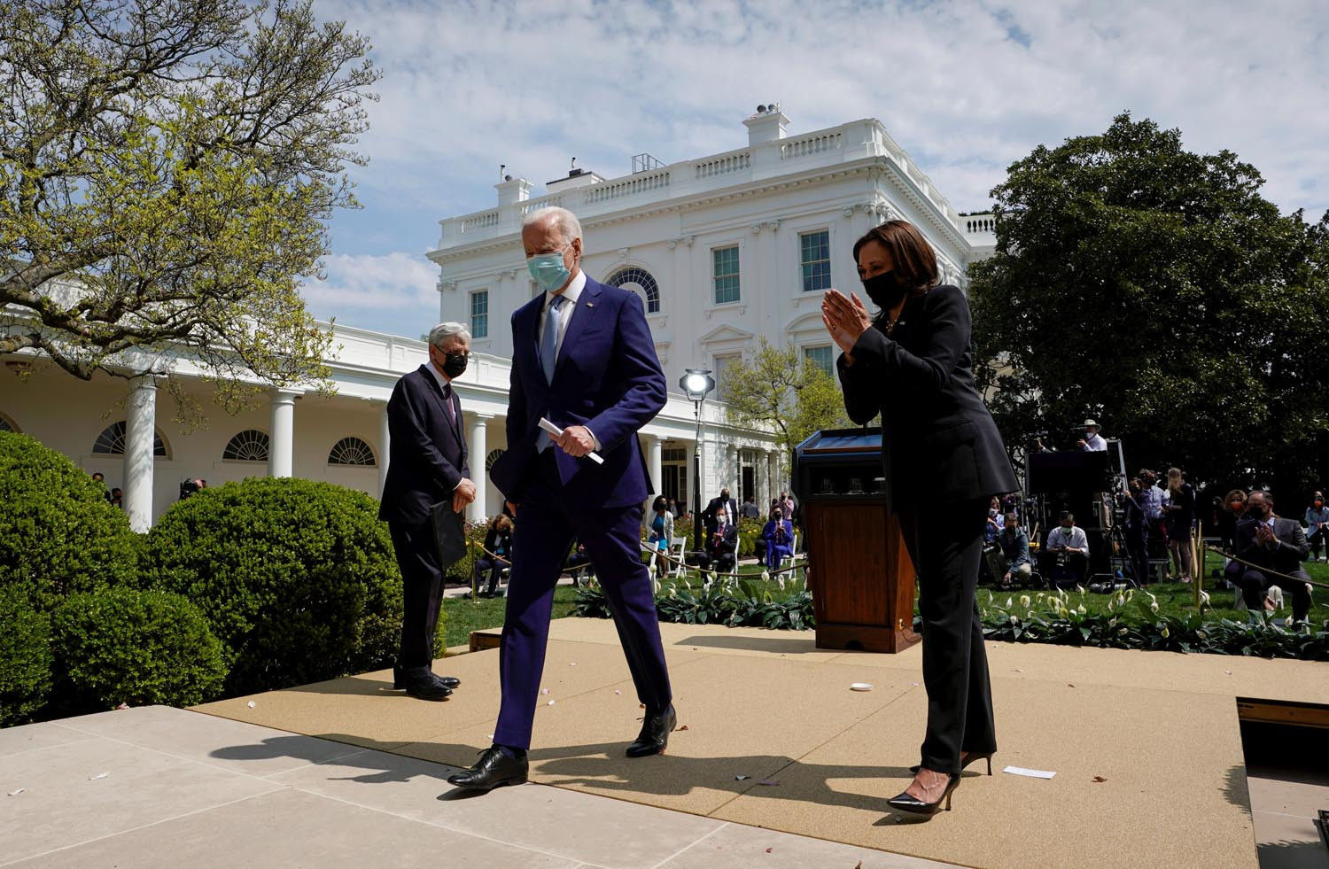 Presiden AS Joe Biden dan Wapres Kemala Harris. (Foto: afp)