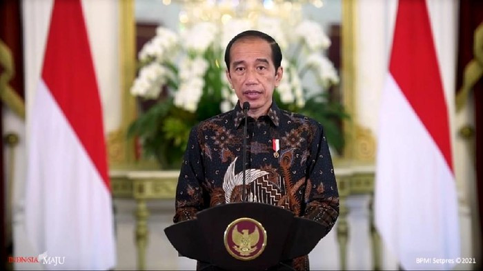 Presiden Jokowi saat memberikan sambutan pada HUT IAPI secara virtual. (Foto: Setpres)