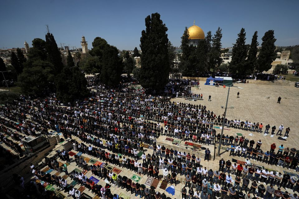 Suasana Ramadhan hari Jumat di Masjidil Aqsha, Palestina. (Foto: Istimewa)
