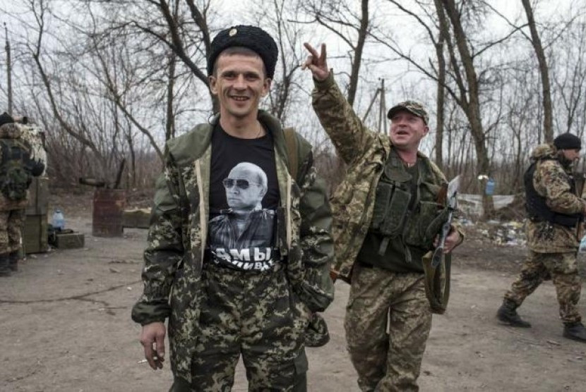 Pasukan Ukraina pro-Rusia. (Foto: reuters)