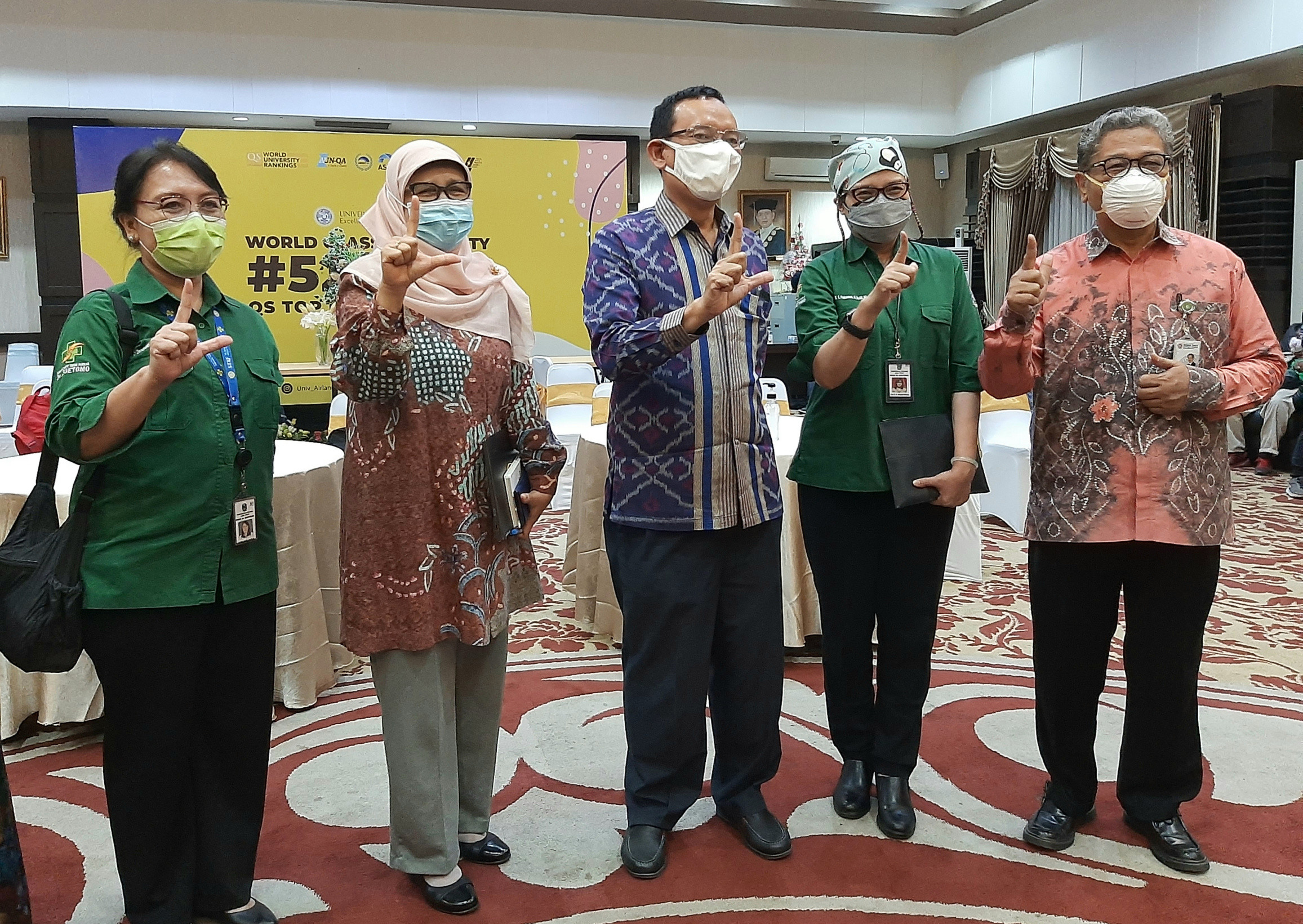 Tim penelitian vaksin merah putih Universitas Airlangga. (Foto: Pita Sari/Ngopibareng.id)