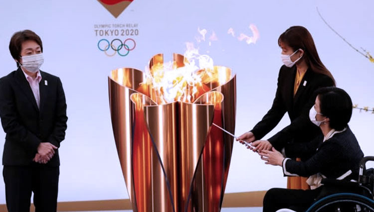 Ilustrasi obor Olimpiade Tokyo. (Foto: Istimewa)