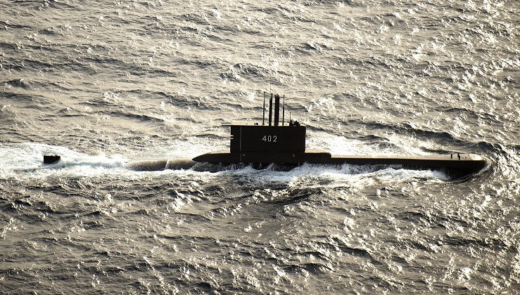 Kapal selam KRI Nanggala-402 dilaporkan terbelah menjadi tiga bagian. (Foto: Istimewa)