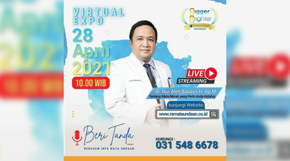 Acara virtual expo yang diselenggarakan RS Mata Undaan, besok Selasa, 27 April 2021. (Foto: dok.RS Mata Undaan)