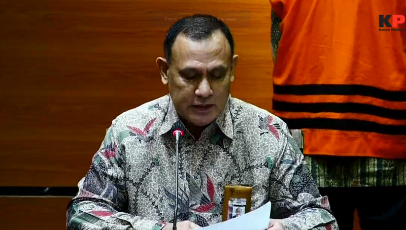 Ketua KPK Firli Bahuri mengatakan KPK menetapkan tersangka Angin Prayitno Aji sebagai tersangka. (Foto: Ant)