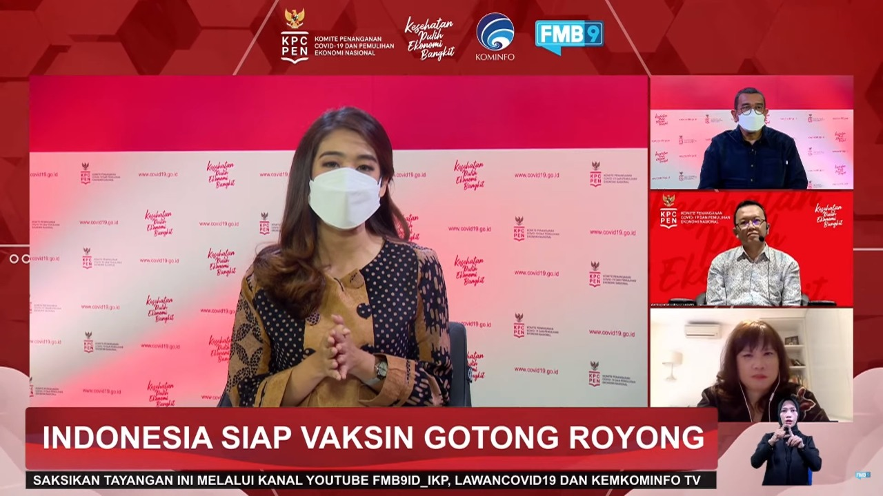 Tangkapan layar diskusi soal vaksin Gotong-Royong yang April nanti akan segera dimulai. (Foto: Tangkapan Layar)