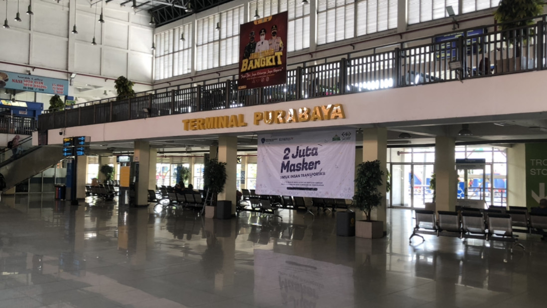 Terminal Purabaya, Surabaya (Foto: Andhi Dwi/Ngopibareng.id)