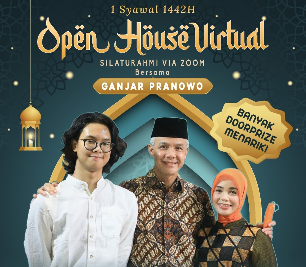 Gubernur Jawa Tengah Ganjar Pranowo kembali menggelar Open House Virtual saat Lebaran 2021, Kamis, 13 Mei 2021 esok. (Foto: Dok Jateng)