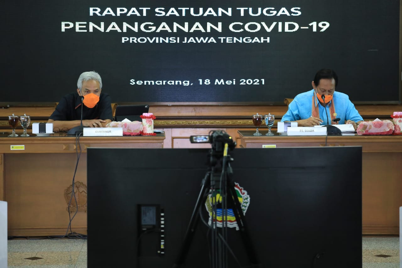 Gubernur Jawa Tengah Ganjar Pranowo meminta percepatan vaksinasi di Jateng pada Juni nanti. (Foto: istimewa)