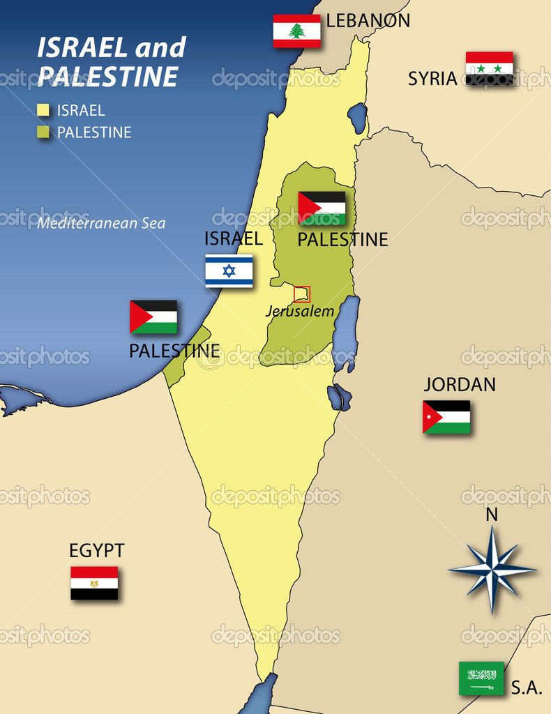 Dan peta palestina israel