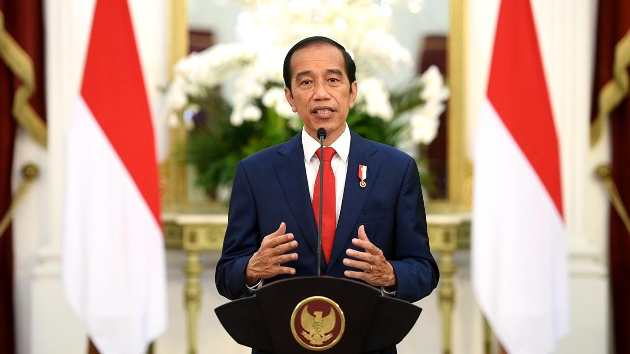 Ptesiden Jokowi di KTT Kesehatan Global menyinggung kesenjangan pasokan viksun ( foto:Setpres)
