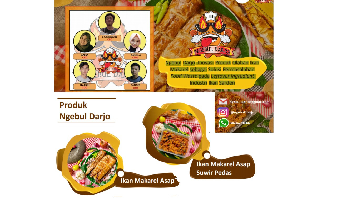 Produk oalah food waste ikan makarel, karya mahasiswa ITS. (Foto: istimewa)