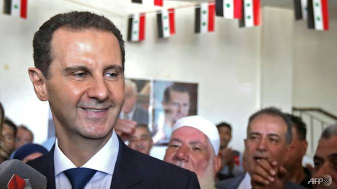 Bashar Al Assad (55) kembali terpilih menjadi presiden Suriah untuk masa jabatan ke empat (Foto: afp)