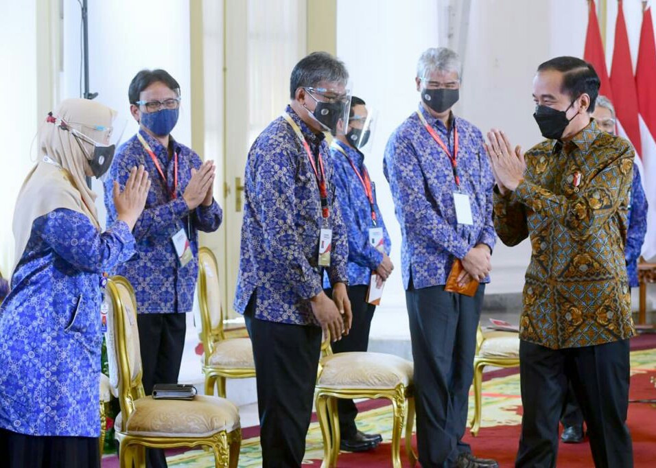 Presiden Joko Widodo (Jokowi) sampaikan tiga pesan penting untuk Badan Pengawasan Keuangan dan Pembangunan (BPKP). (Foto: Setpres)