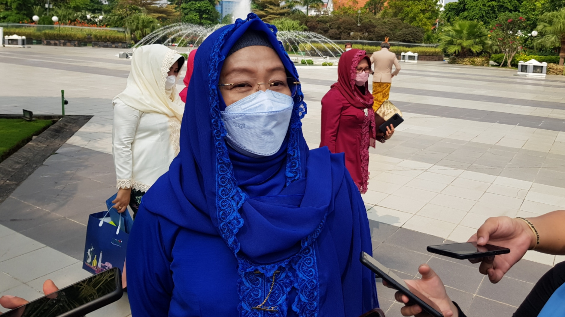 Kepala Dinas Kesehatan Surabaya, Dr Febria Rachmanita saat ditemui di Balai Kota, Surabaya, Senin 31 Mei 2021. (Foto: Fariz Yarbo/Ngopibareng.id)