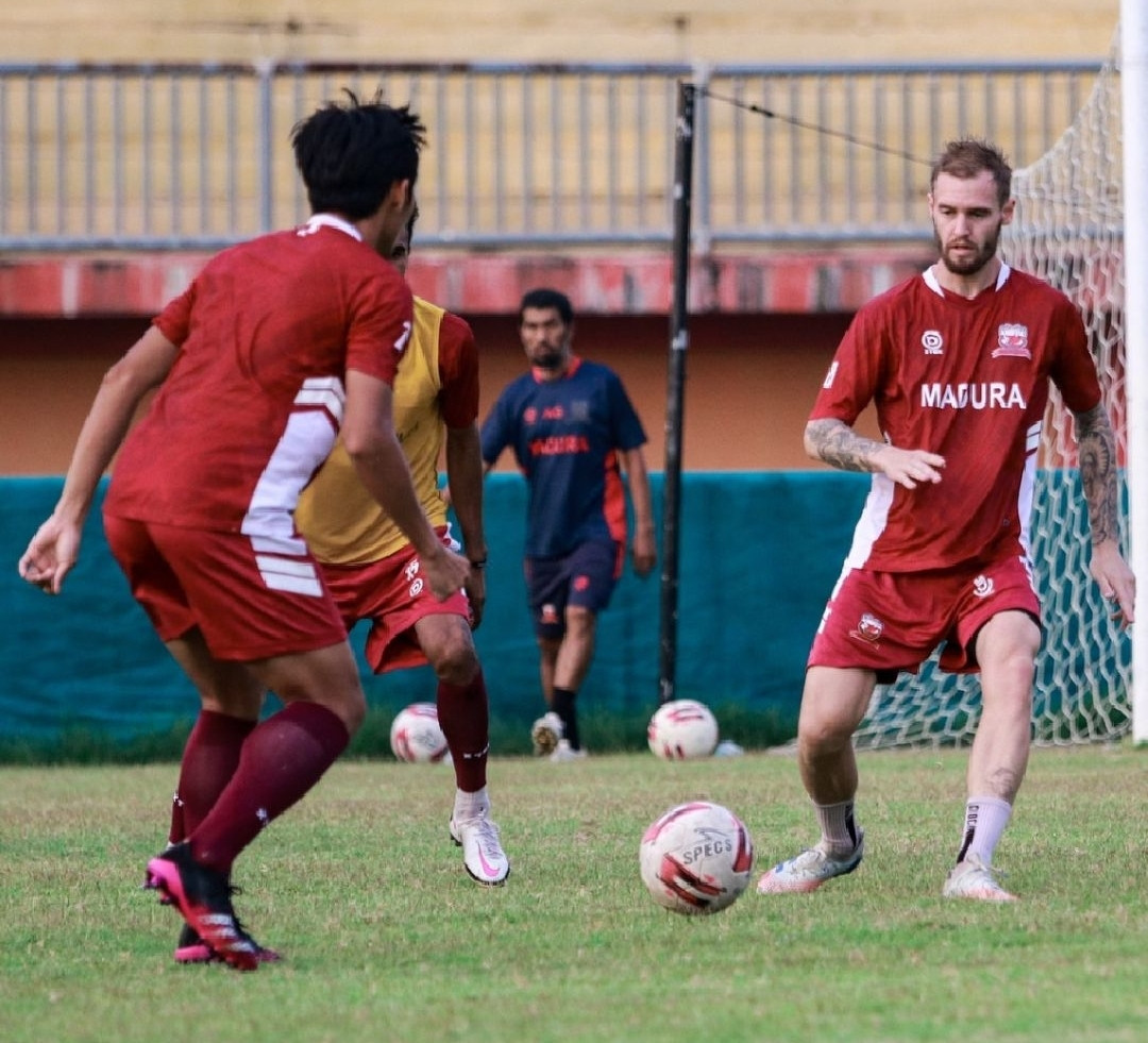 Pemain Madura United berlatih jelang kompetisi Liga 1. (Foto: Madura United FC)
