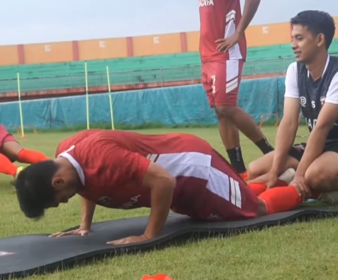 Latihan fisik Madura United jelang Liga 1. (Foto: Madura United)