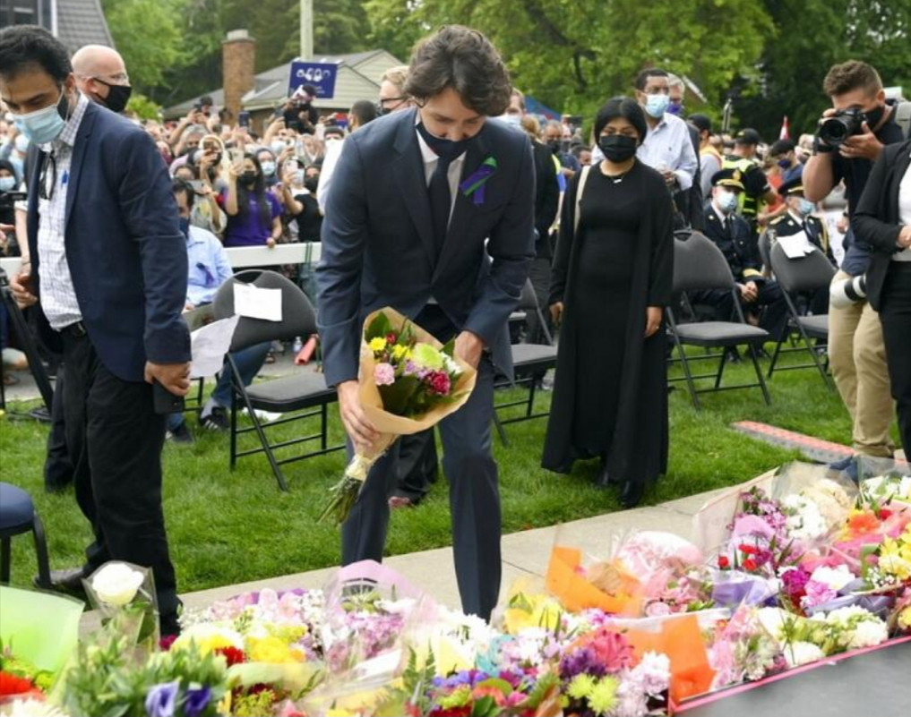 PM Kanada Justin Tredeau belasungkawa atas kematian satu keluarga Muslim korban serangan terkait anti-Muslim. (Foto: Istimewa)
