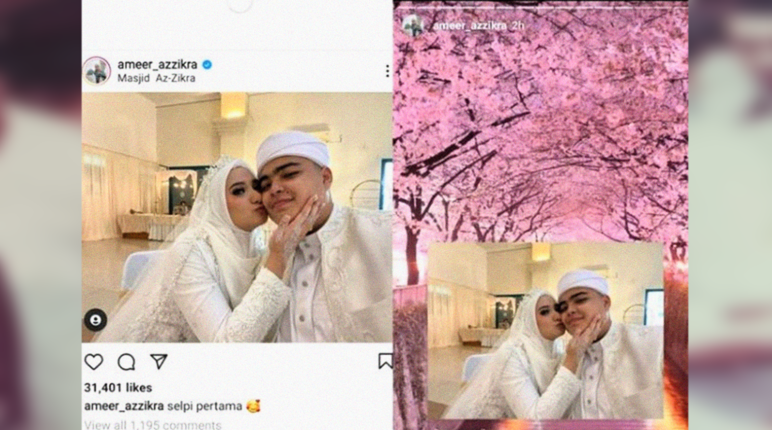 Ameer Azzikra, adik Alvin Faiz, telah resmi menikah dengan Nadzira Shafa di Pondok Pesantren Azzikra, Sentul, Bogor, pada Kamis 10 Juni 2021 sekitar pukul 06.00 WIB. (Foto: Instagram)