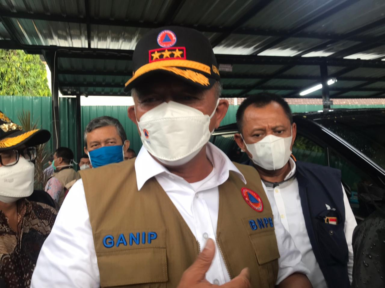 Kepala BNPB, Letnan Jenderal (Letjen) TNI Ganip Warsito saat ditemui di RS Lapangan Idjen Boulevard, Kota Malang (Foto: Lalu Theo/Ngopibareng.id)